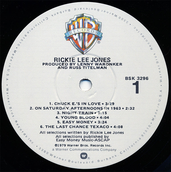 Rickie Lee Jones : Rickie Lee Jones (LP, Album, Win)