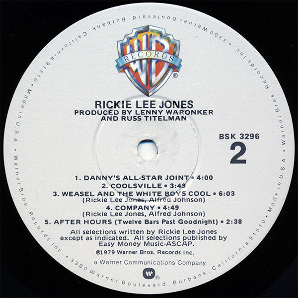 Rickie Lee Jones : Rickie Lee Jones (LP, Album, Win)