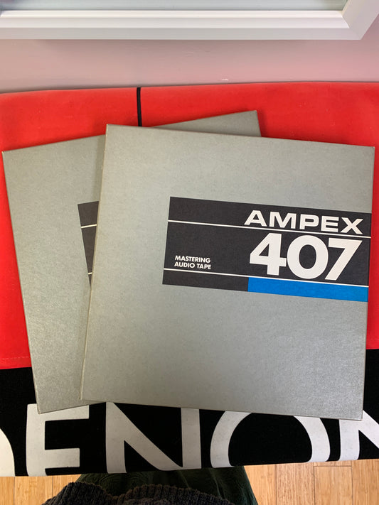 Ampex 407 Recording Tape 10.5 Metal Reel w/box