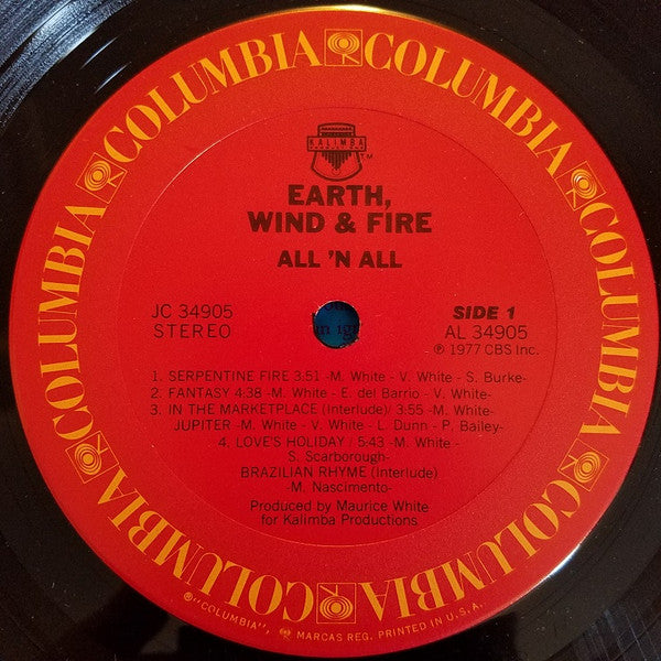 Earth, Wind & Fire : All 'N All (LP, Album, Gat)