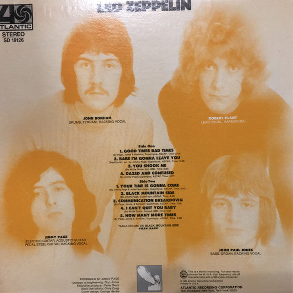 Led Zeppelin : Led Zeppelin (LP, Album, RE, SP)