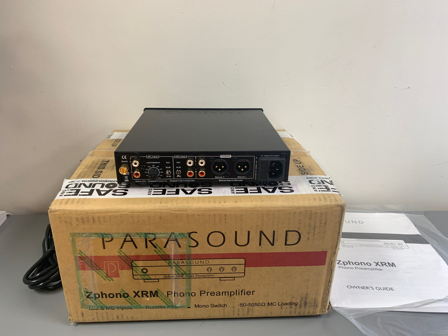 Parasound Zphone XRM Phono Preamplifer * box * manual