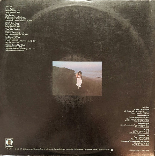 Linda Ronstadt : Hasten Down The Wind (LP, Album, SP )