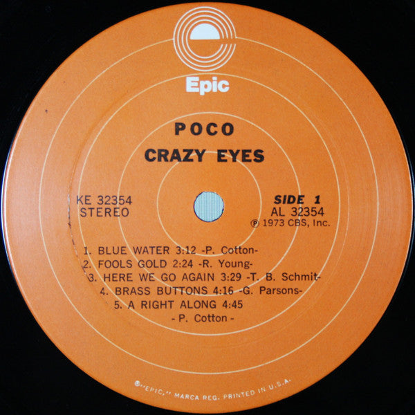 Poco (3) : Crazy Eyes (LP, Album, Ter)