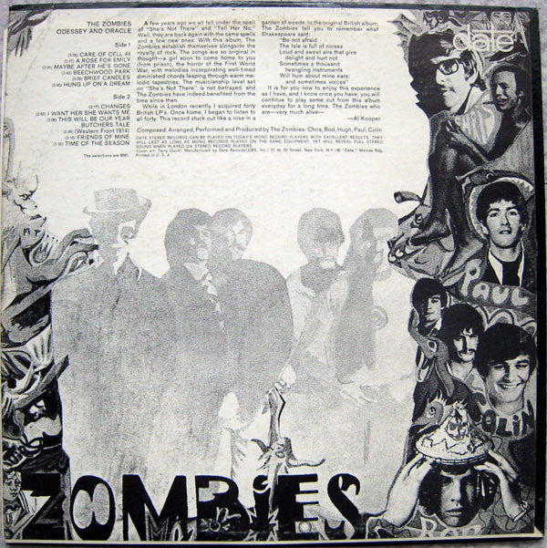 The Zombies : Odessey And Oracle (LP, Album, Pit)