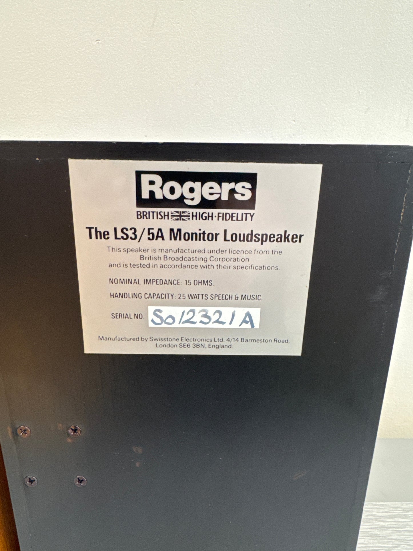 Rogers LS3/5A Speakers