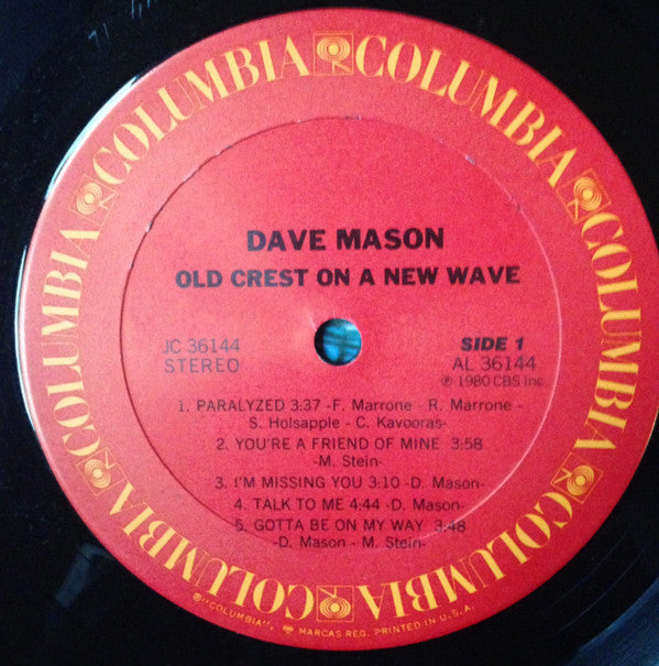 Dave Mason : Old Crest On A New Wave (LP, Album, Gre)