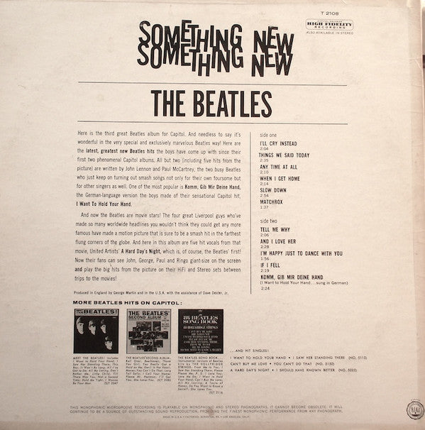 The Beatles : Something New (LP, Album, Mono, Los)