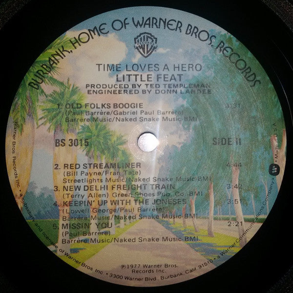 Little Feat : Time Loves A Hero (LP, Album, Los)