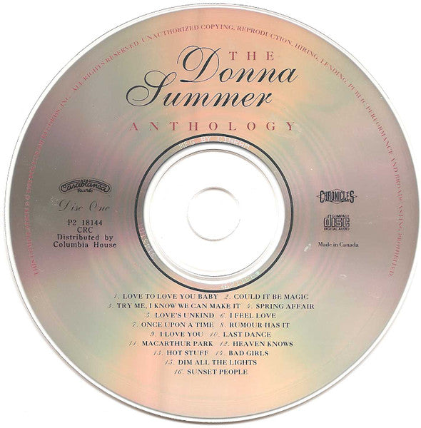 Donna Summer : The Donna Summer Anthology (2xCD, Comp, Club)