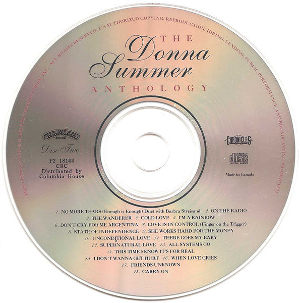 Donna Summer : The Donna Summer Anthology (2xCD, Comp, Club)