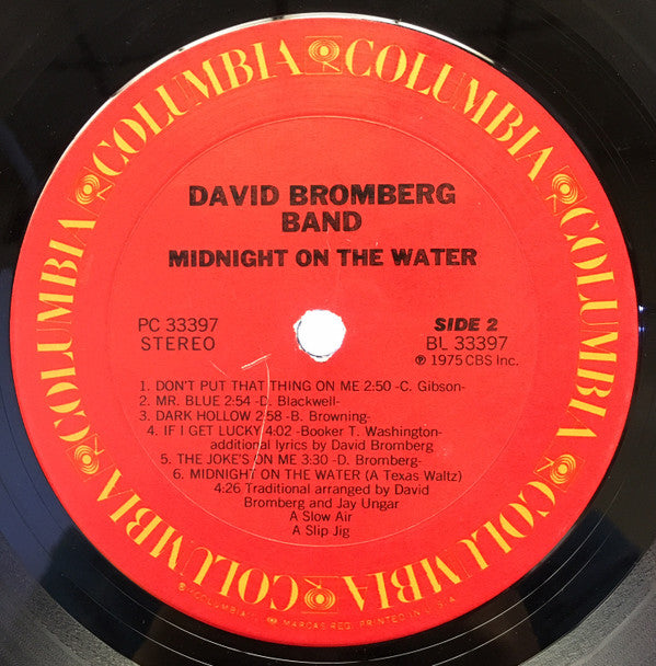 David Bromberg Band : Midnight On The Water (LP, Album, San)