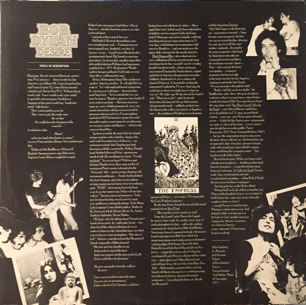 Bob Dylan : Desire (LP, Album, Pit)