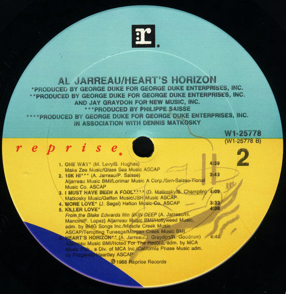 Al Jarreau : Heart's Horizon (LP, Album, Club)