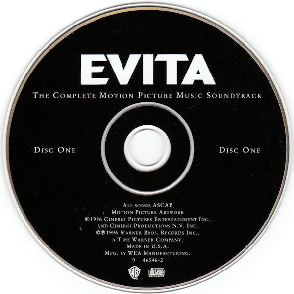 Andrew Lloyd Webber And Tim Rice : Evita (The Complete Motion Picture Music Soundtrack) (2xCD, Album)