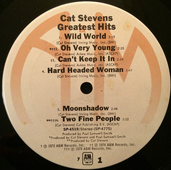 Cat Stevens : Greatest Hits (LP, Comp, RE, y -)