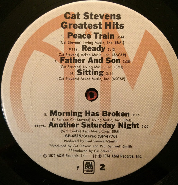 Cat Stevens : Greatest Hits (LP, Comp, RE, y -)