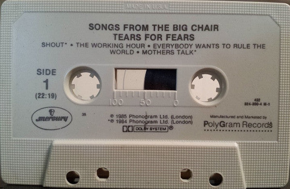 Tears For Fears : Songs From The Big Chair (Cass, Album, 35,)