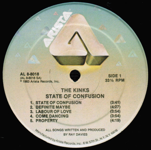 The Kinks : State Of Confusion (LP, Album, Hau)