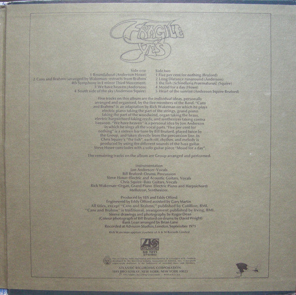 Yes : Fragile (LP, Album, RE, PR-)