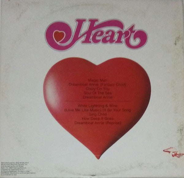 Heart : Dreamboat Annie (LP, Album, RE, PRC)