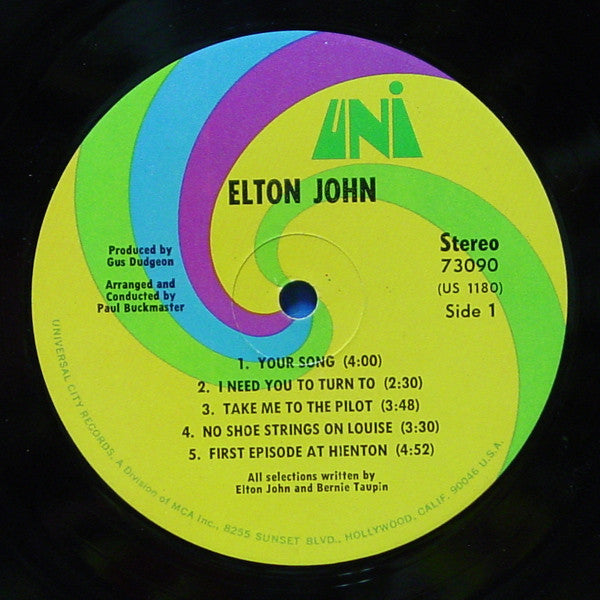 Elton John : Elton John (LP, Album, Gat)