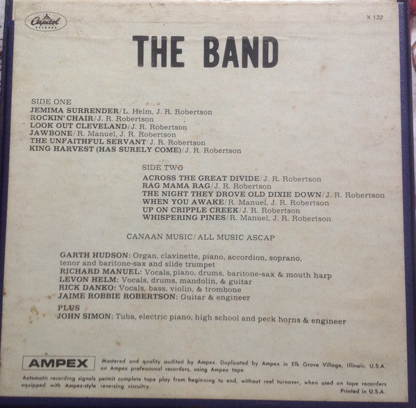 The Band : The Band (Reel, 4tr Stereo, 7" Reel, Album)