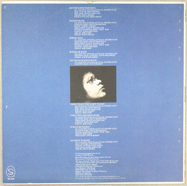 Phoebe Snow : Phoebe Snow (LP, Album, Glo)