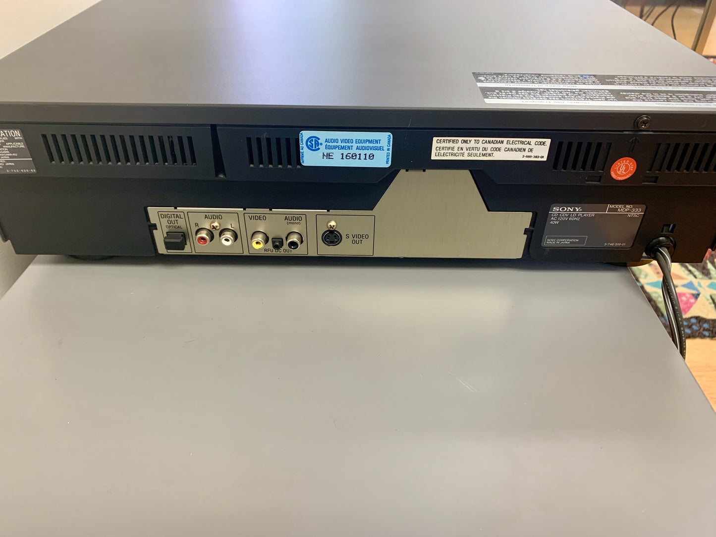 Sony MDP-333 Laserdic Player