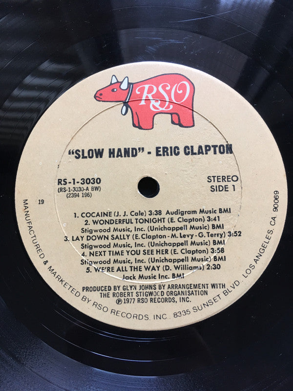 Eric Clapton : Slowhand (LP, Album, RP, 19 )