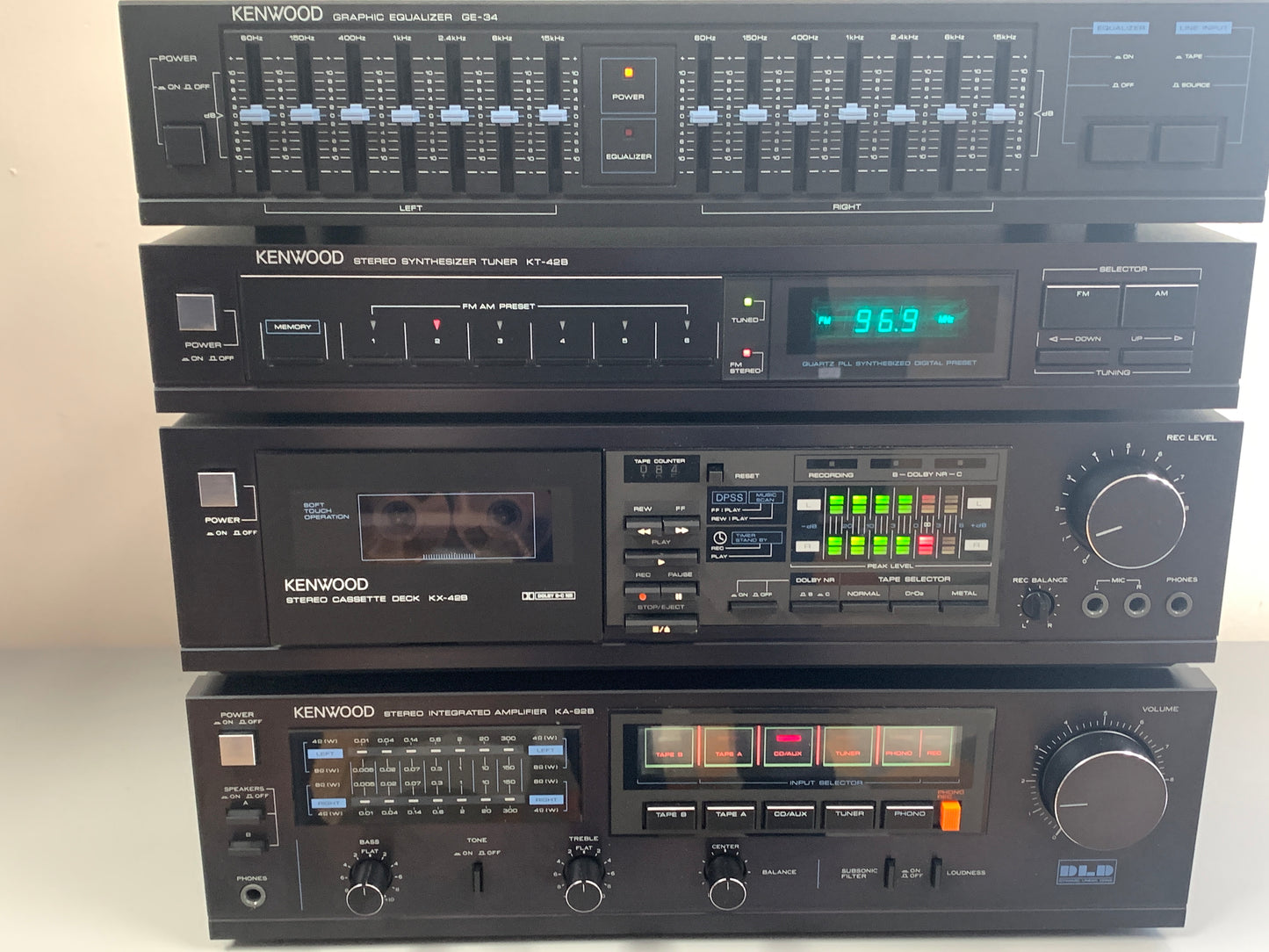 Kenwood Rack * Kenwood GE-34 Equalizer * KT-42B Tuner * KX-42B Cassette Deck * KA-92B Integrated Amp