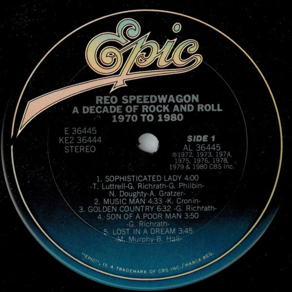 REO Speedwagon : A Decade Of Rock And Roll 1970 To 1980 (2xLP, Comp)