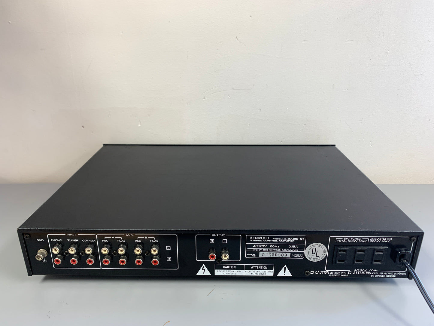 Kenwood Model Basic C1 Stereo Control Amplifier