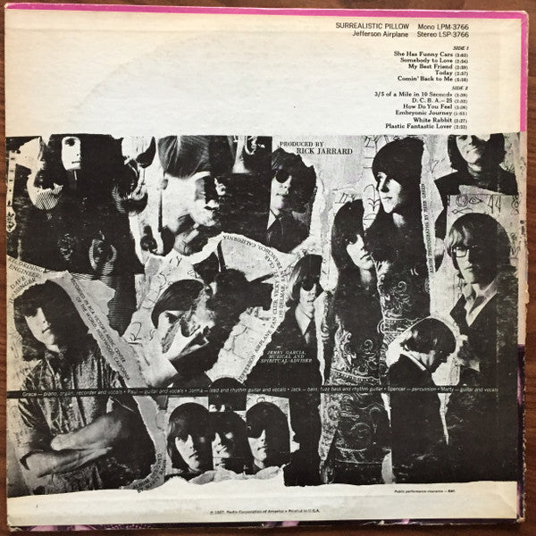 Jefferson Airplane : Surrealistic Pillow (LP, Album, RP, Roc)