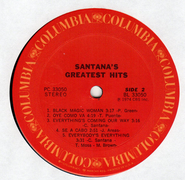 Santana : Santana's Greatest Hits (LP, Comp, Ter)