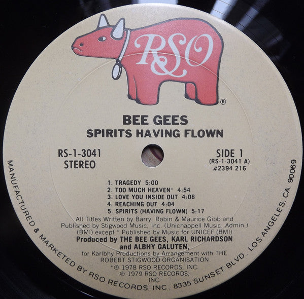 Bee Gees : Spirits Having Flown (LP, Album, Pit)