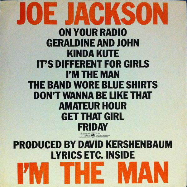 Joe Jackson : I'm The Man (LP, Album, Pit)