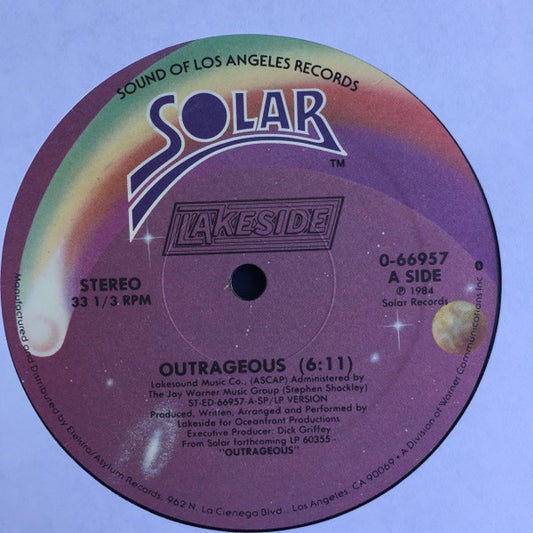 Lakeside : Outrageous (12")