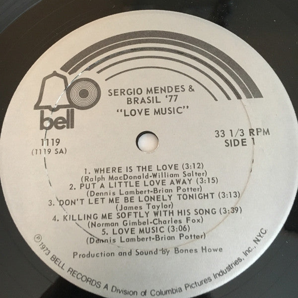 Sergio Mendes And Brasil '77* : Love Music (LP, Album, PRC)