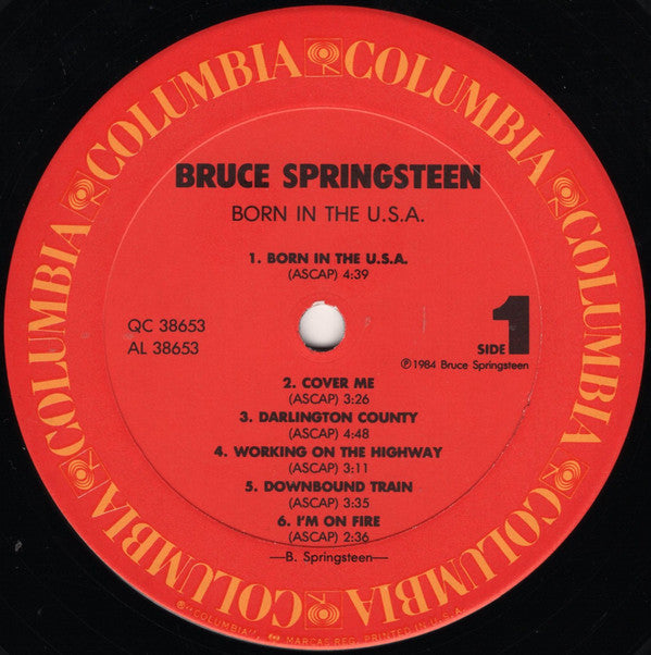 Bruce Springsteen : Born In The U.S.A. (LP, Album, Pit)