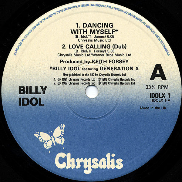 Billy Idol : Dancing With Myself (12", EP)