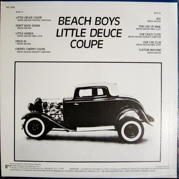 The Beach Boys : Little Deuce Coupe (LP, Comp, Min)