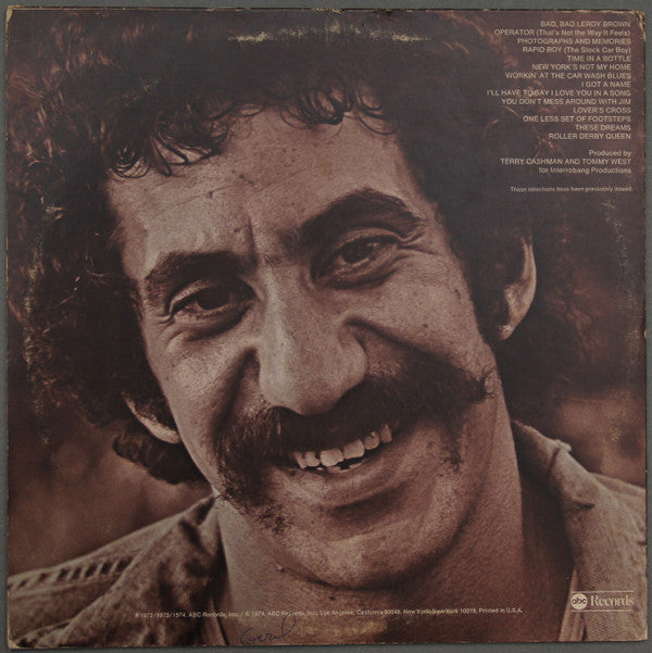 Jim Croce : Photographs & Memories (His Greatest Hits) (LP, Comp, Ter)