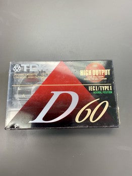 1992 TDK D60 High Output Blank Cassette 60mins