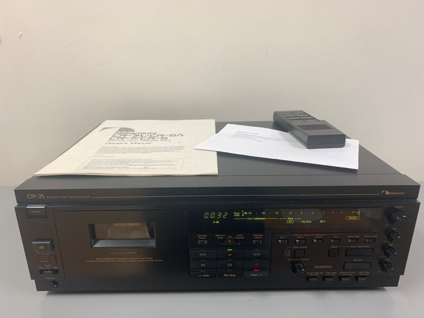 Nakamichi CR-7A Single Cassette Deck