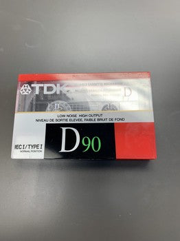 1988-89 TDK D IEC I Blank Cassette 90 mins