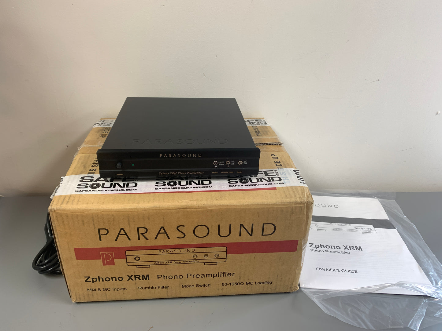 Parasound Zphone XRM Phono Preamplifer * box * manual