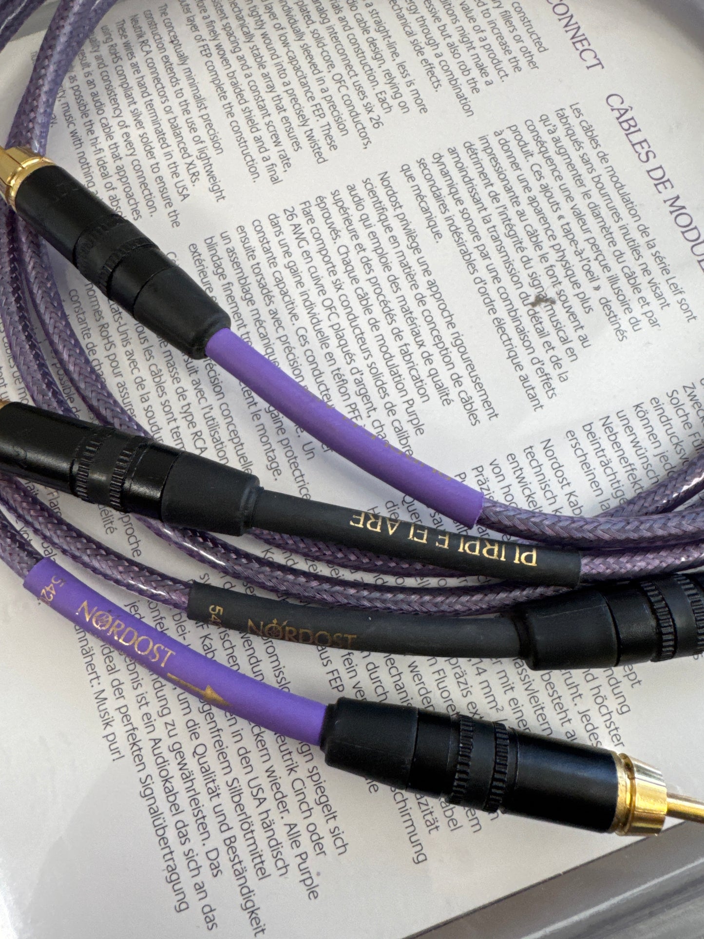 Nordost Purple Flare Interconnect Cables RCA 1mt ( 3ft)