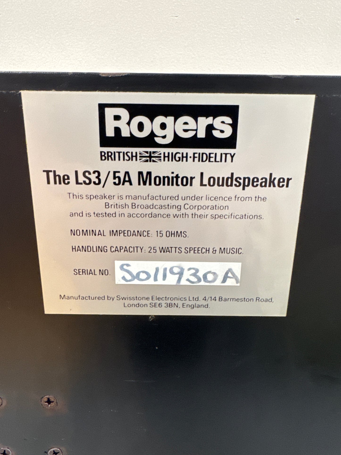 Rogers LS3/5A Speakers