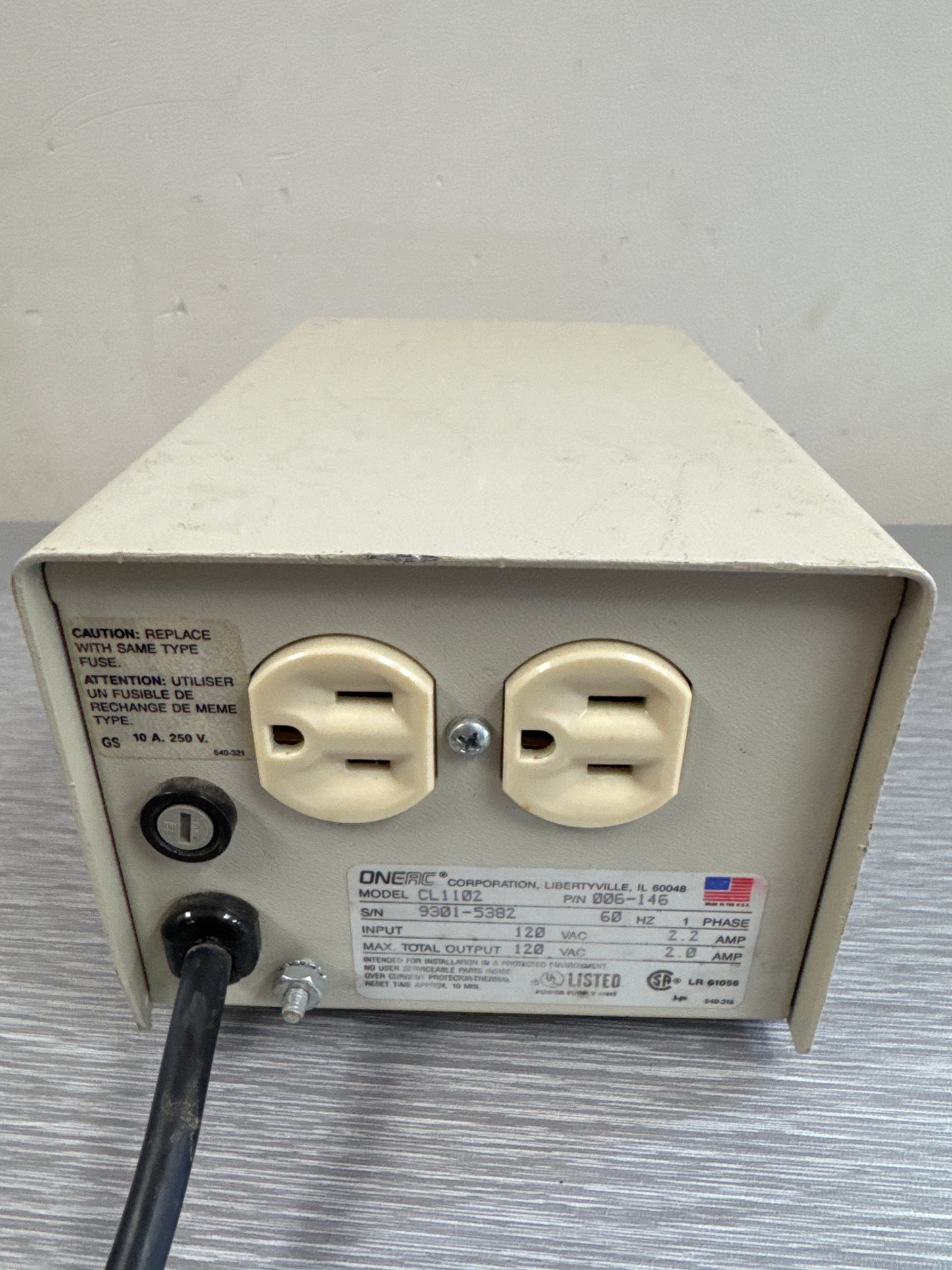 ONEAC CL1102 Power Conditioner